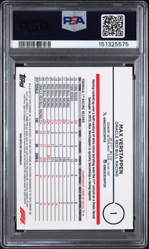 2024 Topps Chrome Formula 1 Max Verstappen Gold Checker Flag Refractor /50 PSA 9 