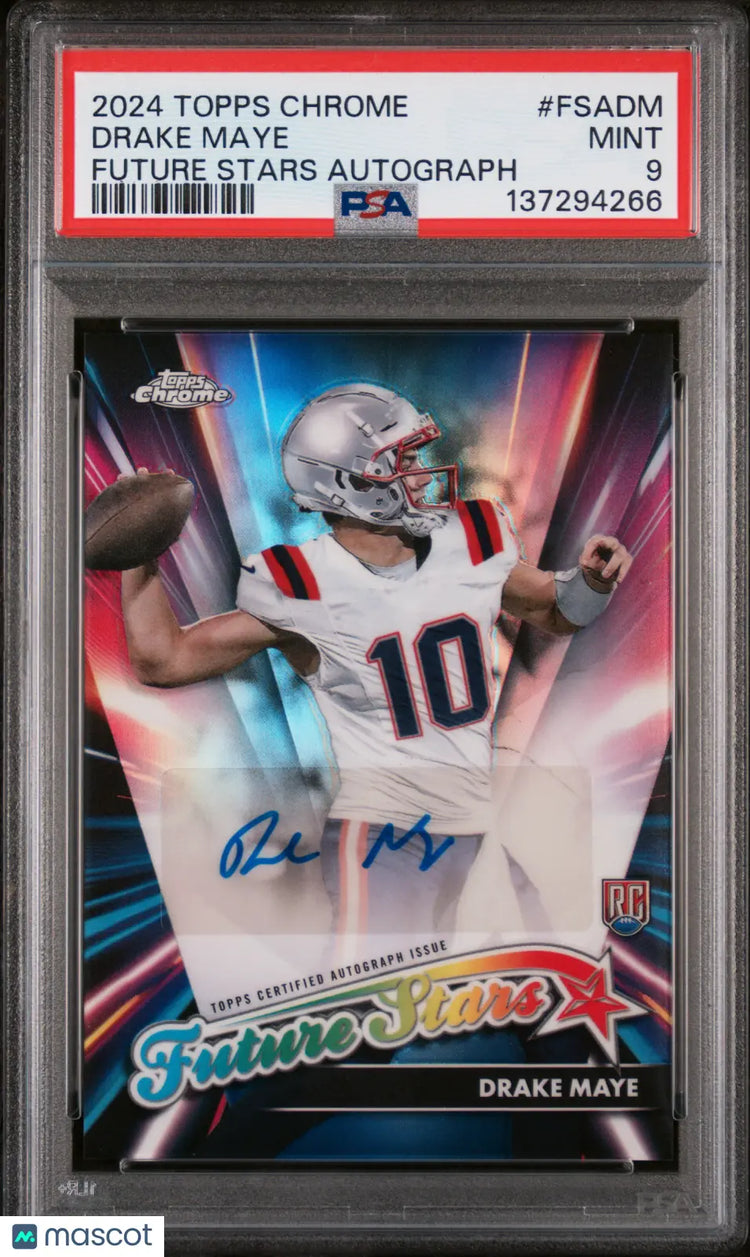 2024 Topps Chrome Future Stars Rookie Auto Drake Maye #FSADM PSA 9 