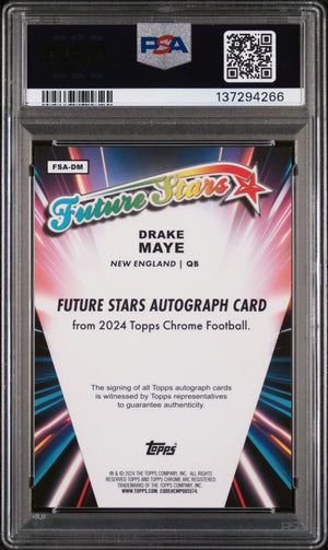 2024 Topps Chrome Future Stars Rookie Auto Drake Maye #FSADM PSA 9 