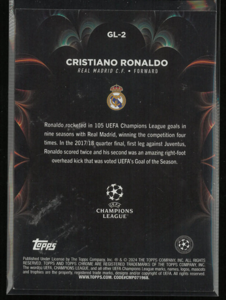 2024 Topps Chrome Golazo Cristiano Ronaldo Orange SP 