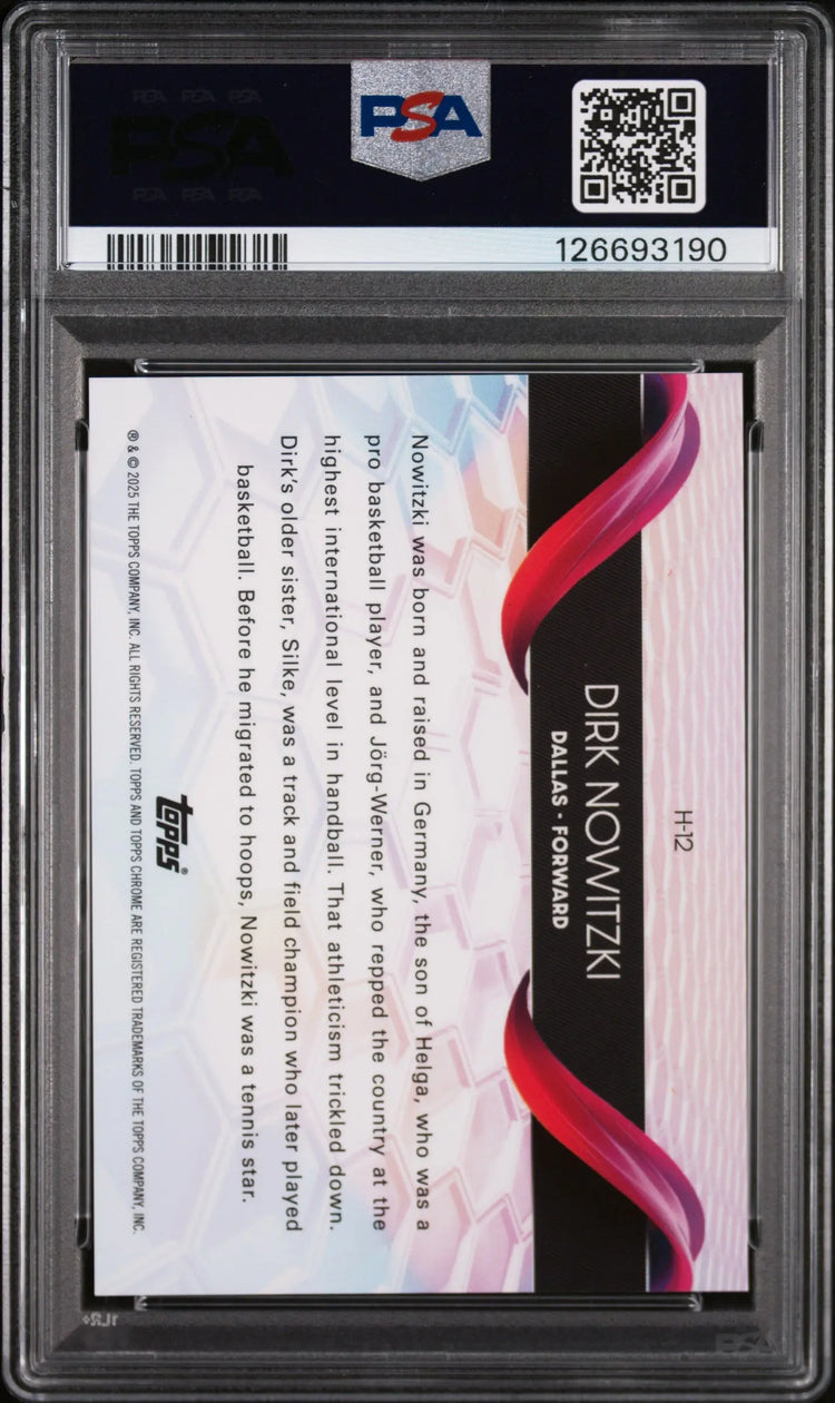 2024 Topps Chrome Helix Dirk Nowitzki #H12 PSA 9 