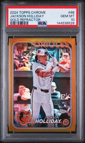 2024 Topps Chrome Jackson Holliday RC Rookie Gold Refractor /50 PSA 10 