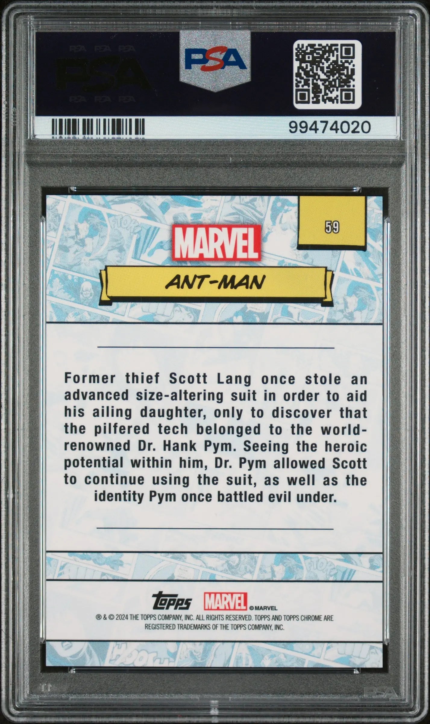 2024 Topps Chrome Marvel Ant-Man PSA 10 
