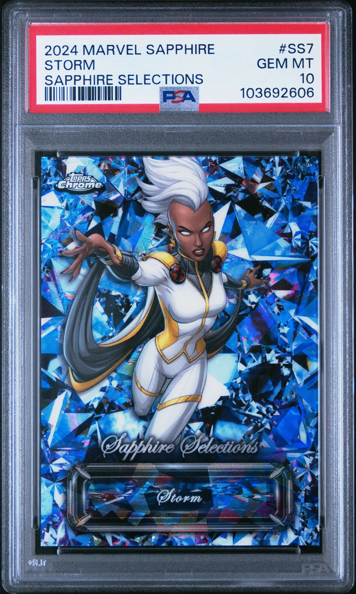 2024 Topps Chrome Marvel Sapphire Edition Sapphire Selections Storm PSA 10 