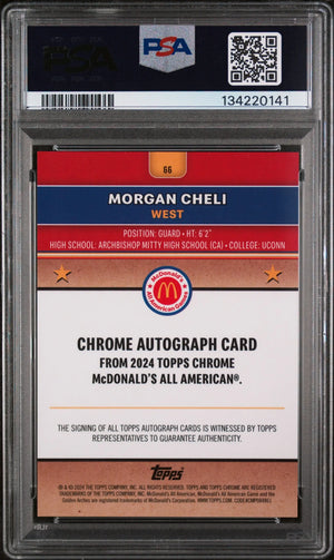 2024 Topps Chrome Mcdonald's All American Morgan Cheli Gold Refractor /50 PSA 10 