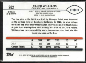 2024 Topps Chrome Rookie Caleb Williams Magenta Speckle /399 RC 