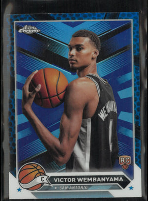 2024 Topps Chrome Rookie Victor Wembanyama Blue Basketball RC 