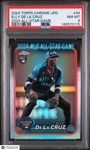 2024 Topps Chrome U 2024 All-Star Game Chrome Elly De La Cruz Rookie RC PSA 8 