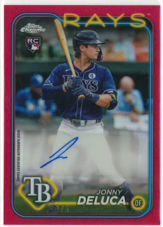 2024 Topps Chrome Update Autograph Jonny Deluca Auto Red /5 