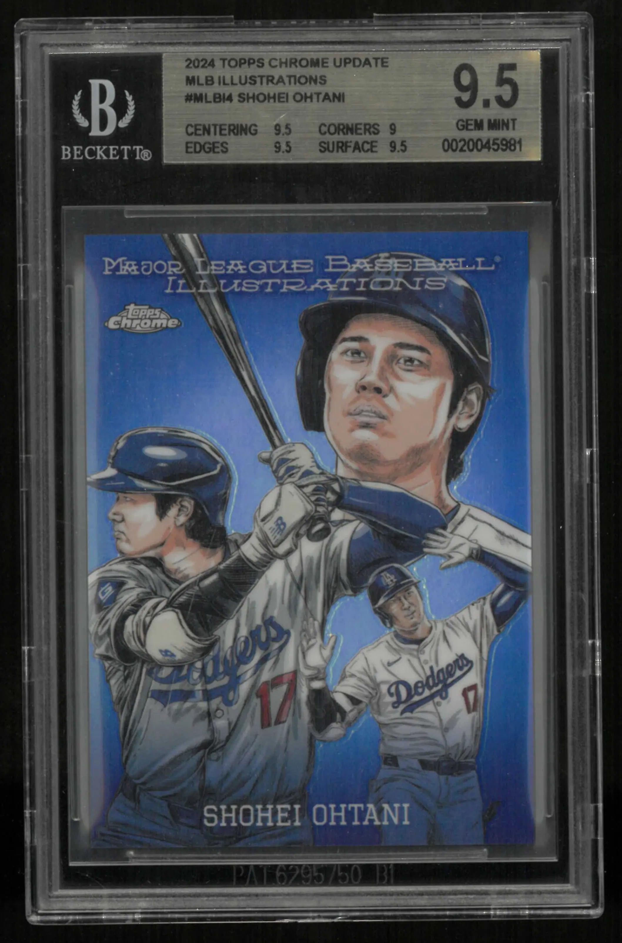 2024 Topps Chrome Update MLB Illustrations Shohei Ohtani BGS 9.5 