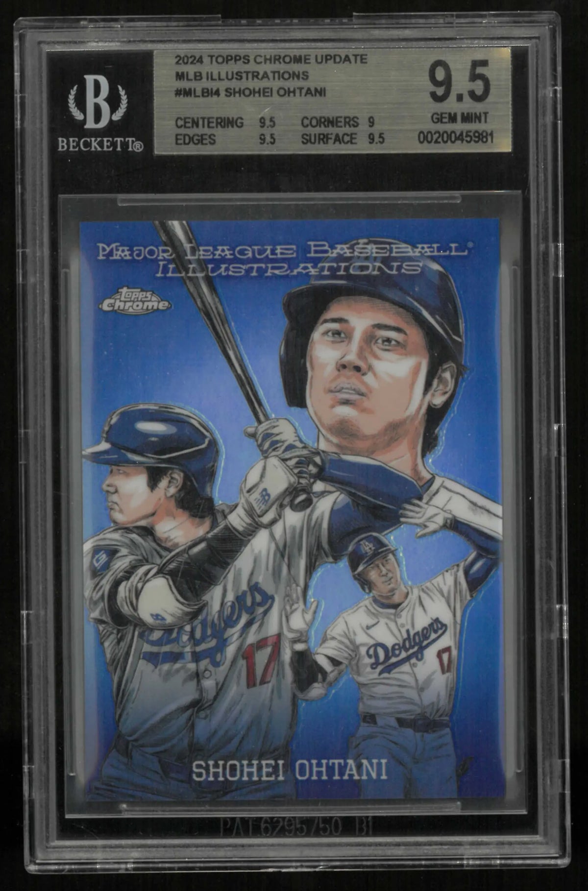 2024 Topps Chrome Update MLB Illustrations Shohei Ohtani BGS 9.5 