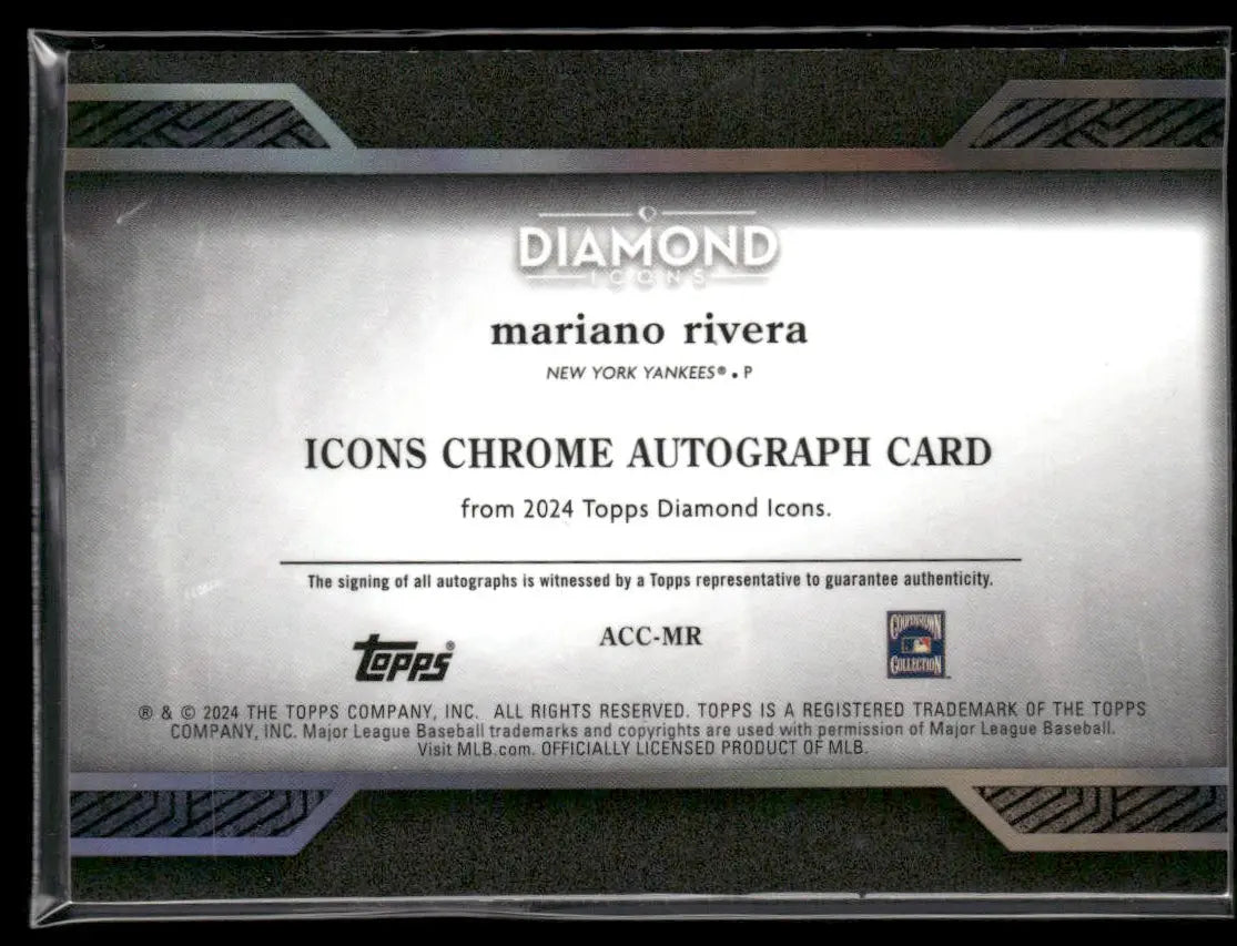 2024 Topps Diamond Icons Chrome Auto Mariano Rivera /10 