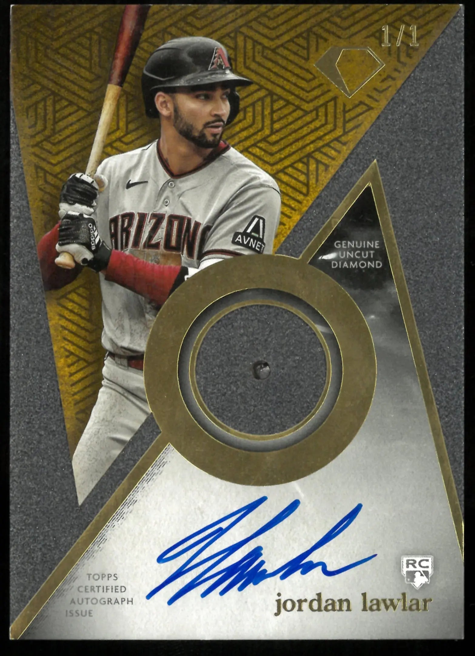 2024 Topps Diamond Icons Diamond In The Rough Relic Rookie Auto Jordan Lawler 1/1 