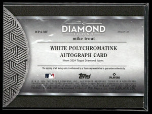 2024 Topps Diamond Icons Green Auto Mike Trout /10 