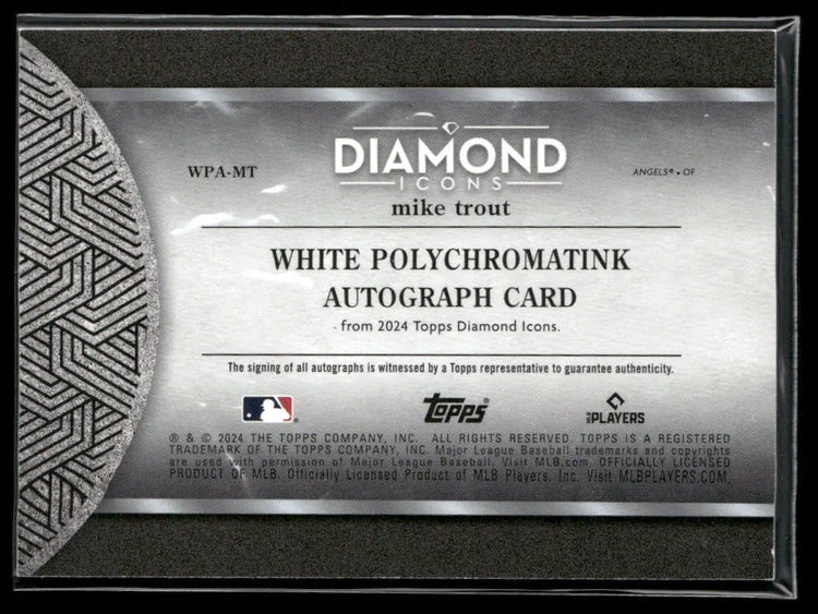 2024 Topps Diamond Icons Green Auto Mike Trout /10 
