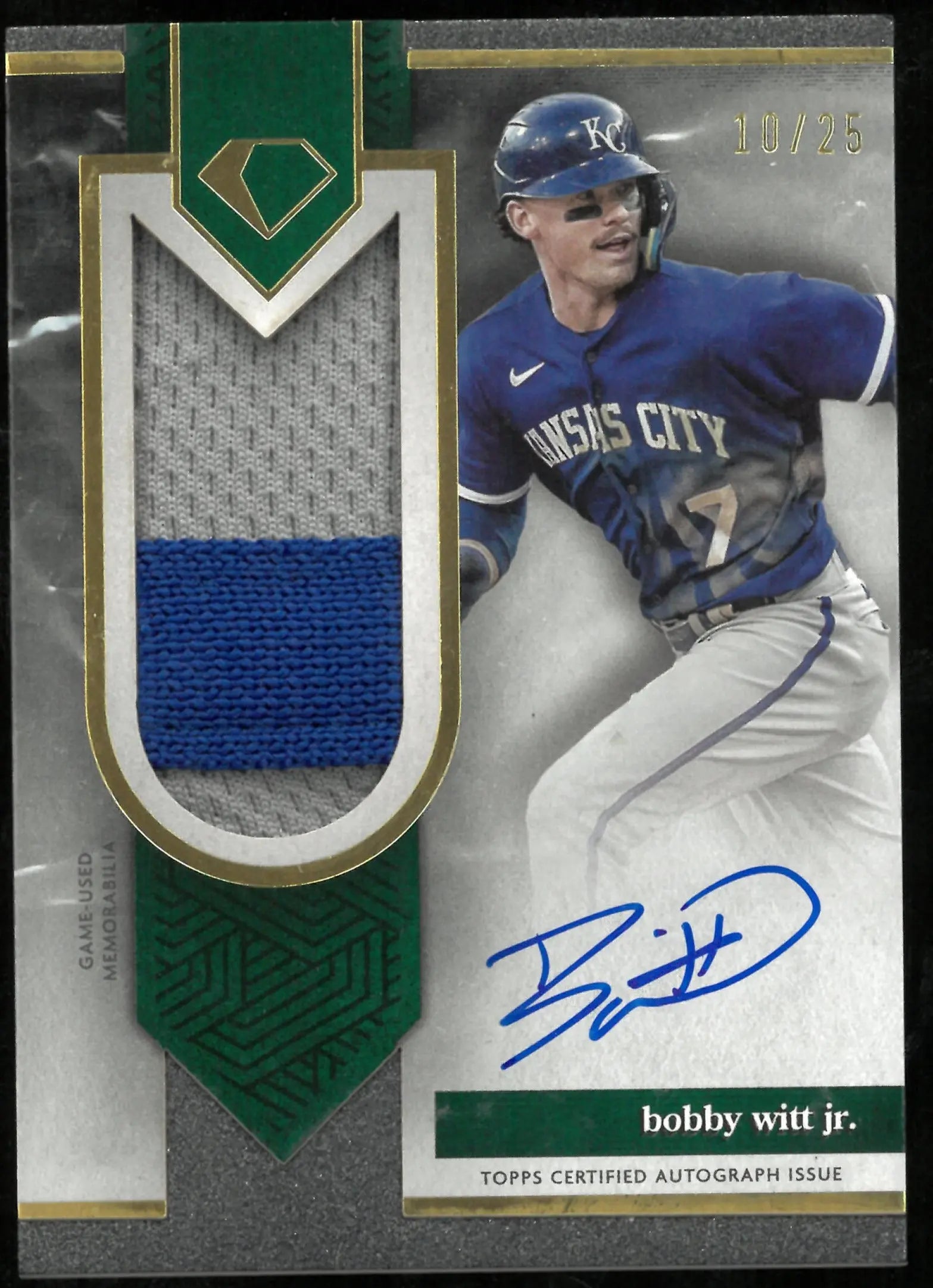 2024 Topps Diamond Icons Jumbo Patch Auto Bobby Witt Jr /25 