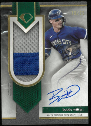 2024 Topps Diamond Icons Jumbo Patch Auto Bobby Witt Jr /25 
