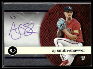 2024 Topps Diamond Icons Purple White Polychromatink Rookie Auto Aj Smith-Shawver /5 