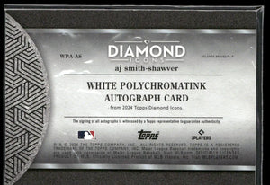 2024 Topps Diamond Icons Purple White Polychromatink Rookie Auto Aj Smith-Shawver /5 