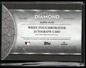 2024 Topps Diamond Icons Red White Polychromatink Rookie Auto Austin Wells /5 