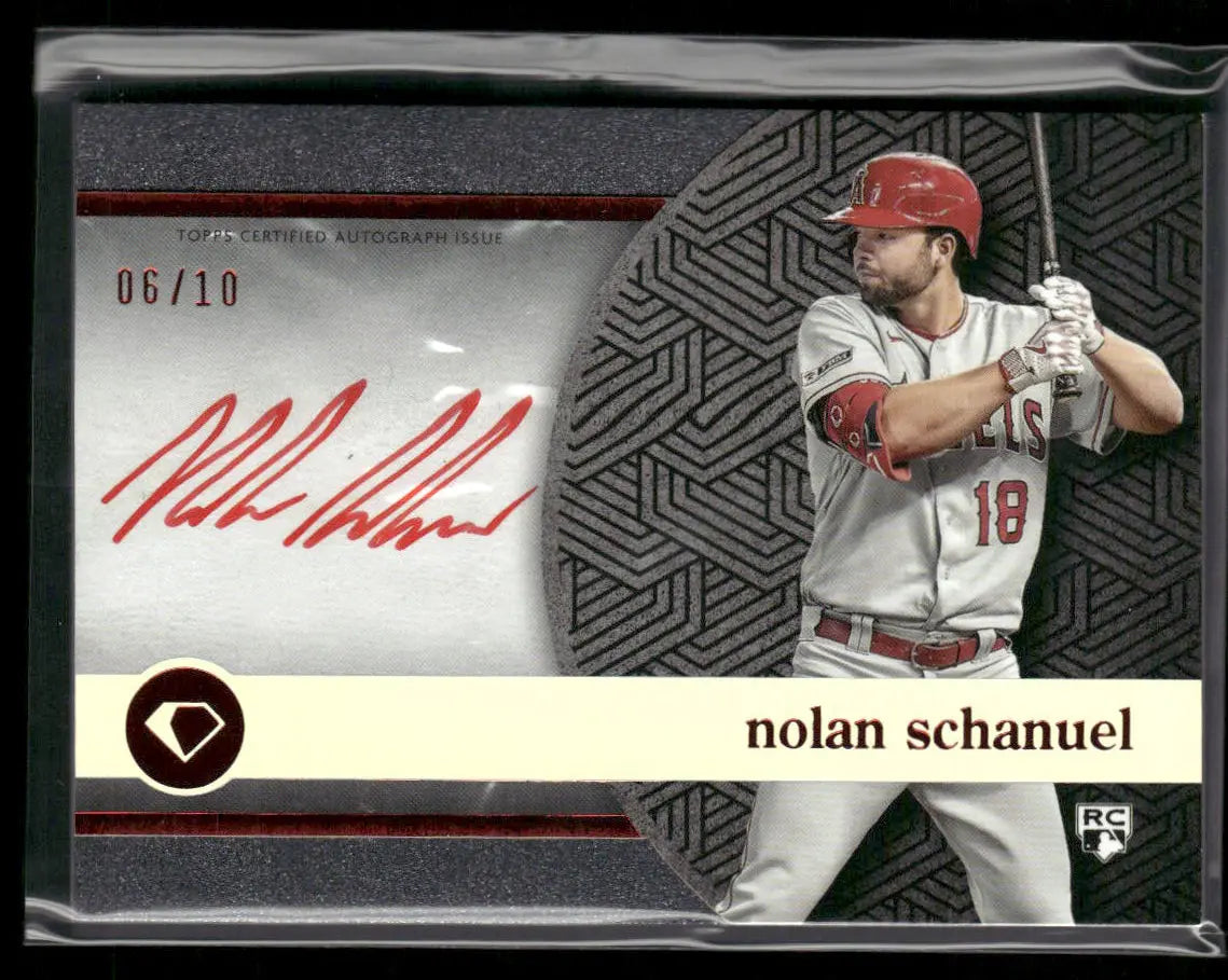 2024 Topps Diamond Icons Red White Polychromatink Rookie Auto Nolan Schanuel /10 