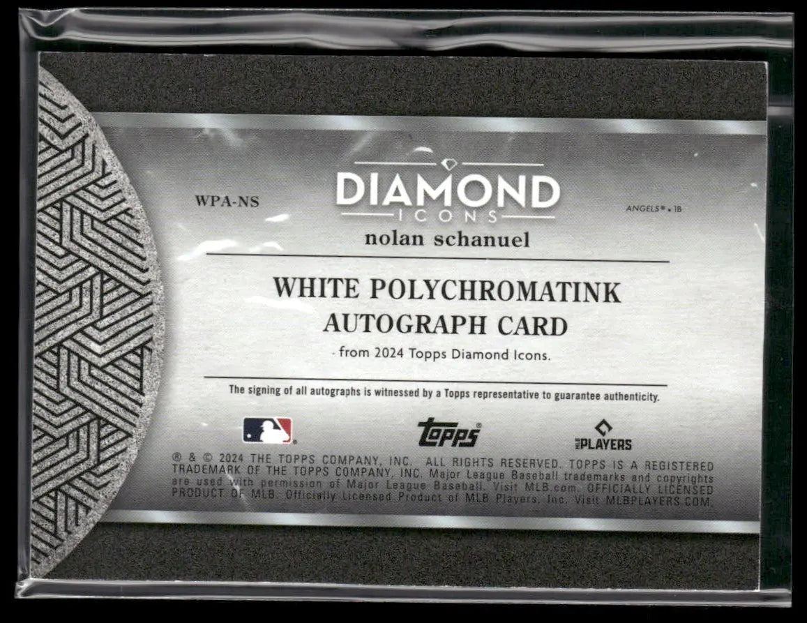 2024 Topps Diamond Icons Red White Polychromatink Rookie Auto Nolan Schanuel /10 