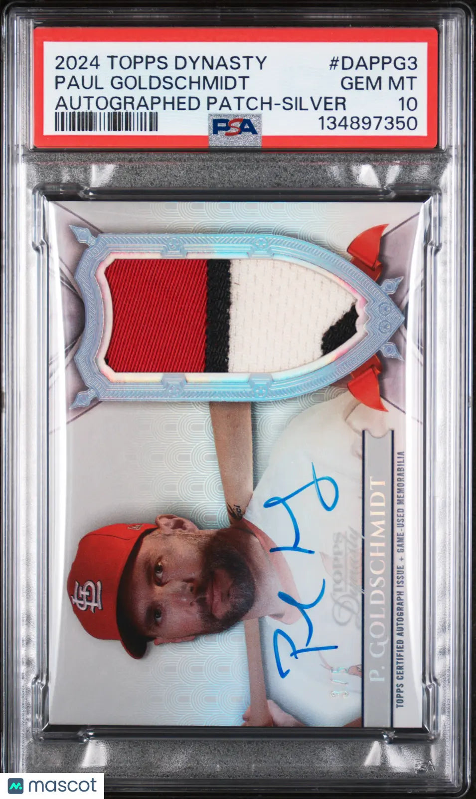 2024 Topps Dynasty Autograph Auto Patch Paul Goldschmidt Silver /5 PSA 10 