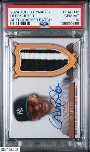 2024 Topps Dynasty Autographed Auto Patch Derek Jeter Bronze /10 PSA 10 