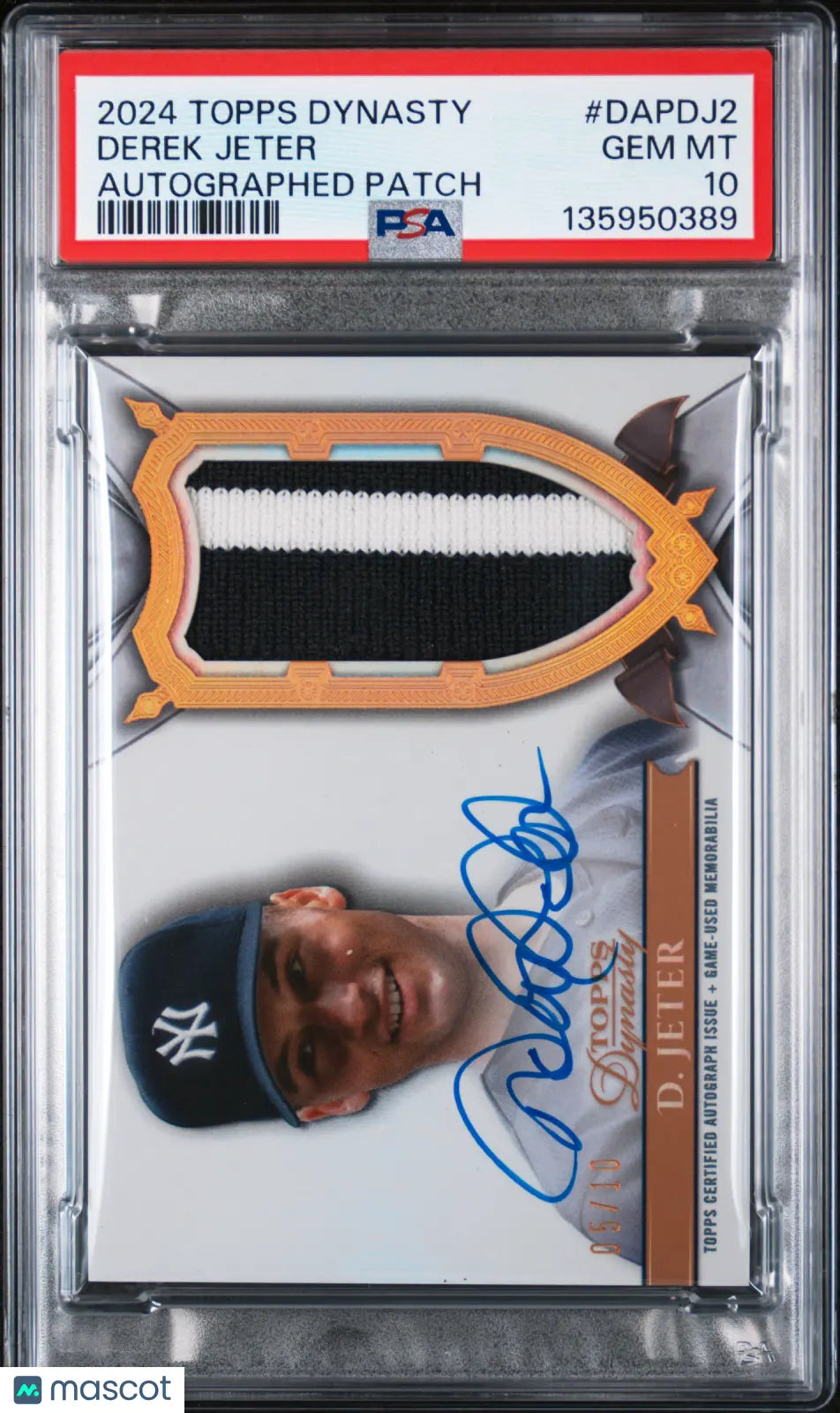 2024 Topps Dynasty Autographed Auto Patch Derek Jeter Bronze /10 PSA 10 