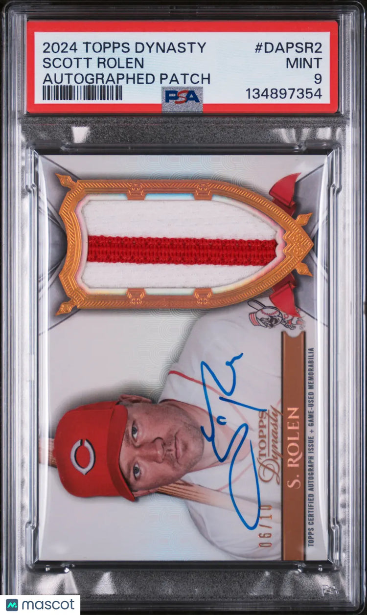 2024 Topps Dynasty Autographed Auto Patch Scott Rolen /10 PSA 9 