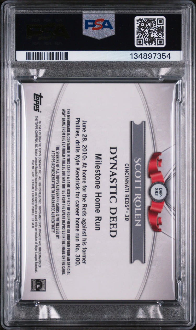 2024 Topps Dynasty Autographed Auto Patch Scott Rolen /10 PSA 9 
