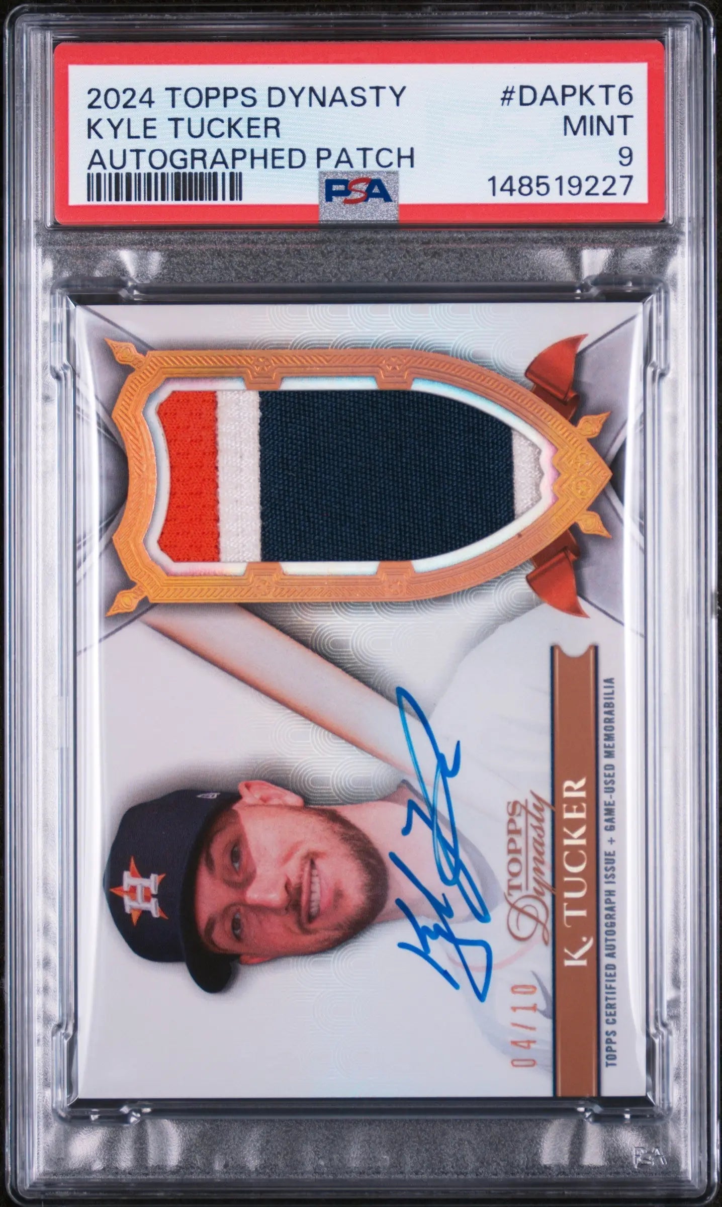 2024 Topps Dynasty Autographed Patch Kyle Tucker Auto /10 PSA 9 