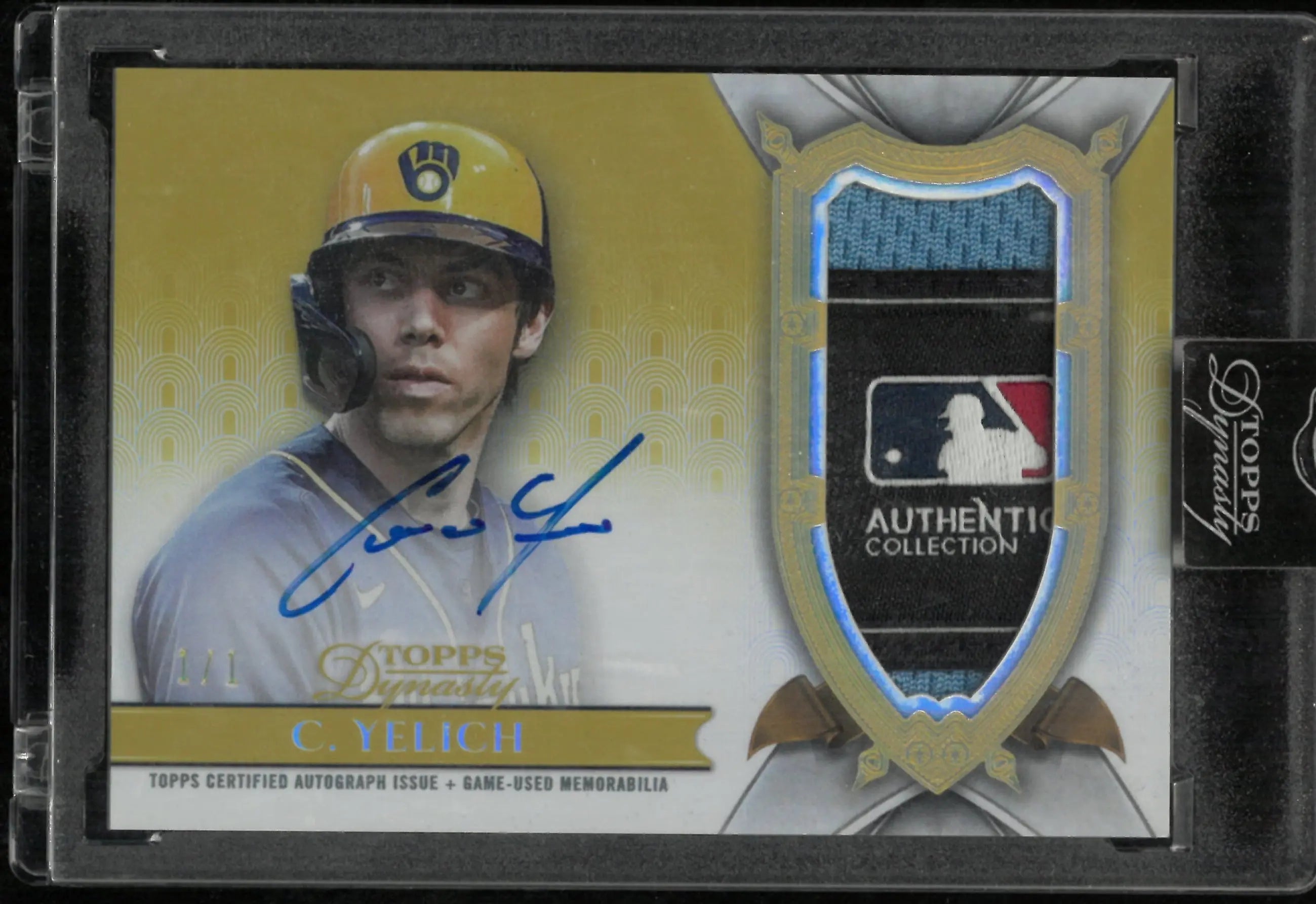 2024 Topps Dynasty Baseball Dynastic Deed Patch Auto Christian Yelich 1/1 