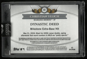 2024 Topps Dynasty Baseball Dynastic Deed Patch Auto Christian Yelich 1/1 
