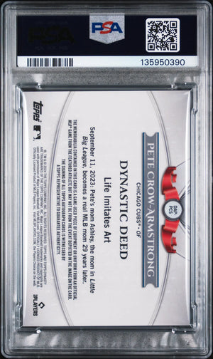2024 Topps Dynasty Patch Auto Pete Crow-Armstrong RC Silver /6 PSA 8 
