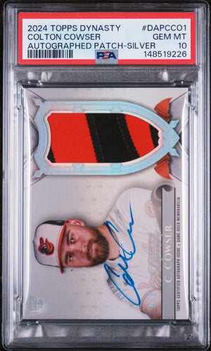 2024 Topps Dynasty Rookie Autographed Patch Colton Cowser Auto Silver /5 PSA 10 