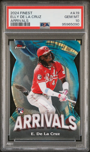 2024 Topps Finest Arrivals Rookie Elly De La Cruz Die Cut RC PSA 10 
