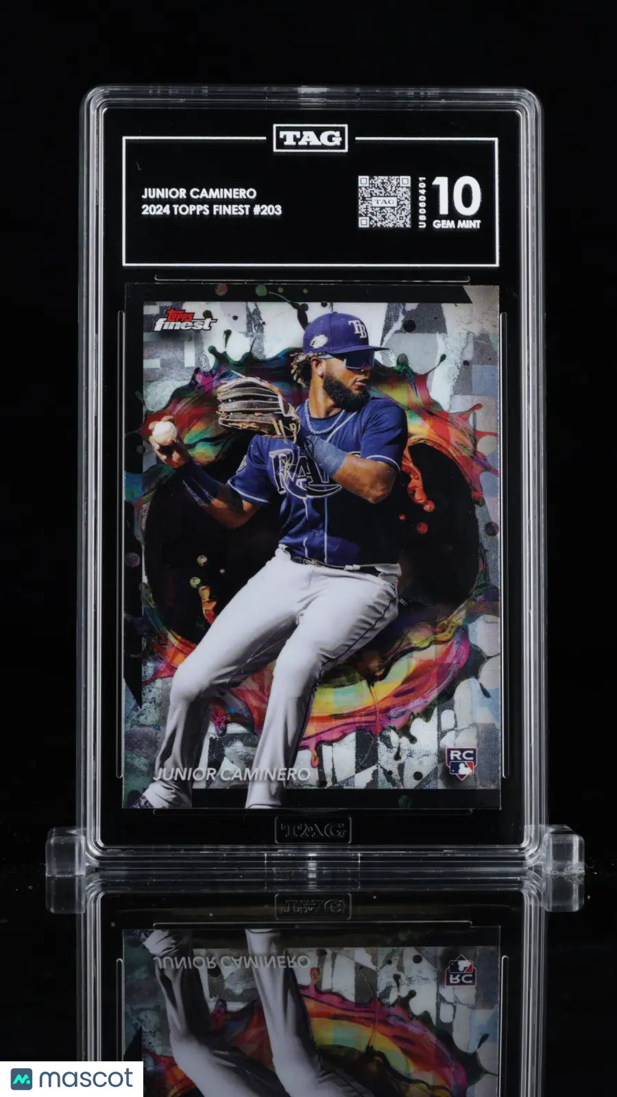 2024 Topps Finest Baseball Junior Caminero RC Rookie TAG 10 