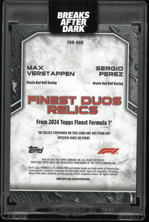 2024 Topps Finest F1 Duos Relics Max Verstappen/ Segio Perez Patch /50 Green 