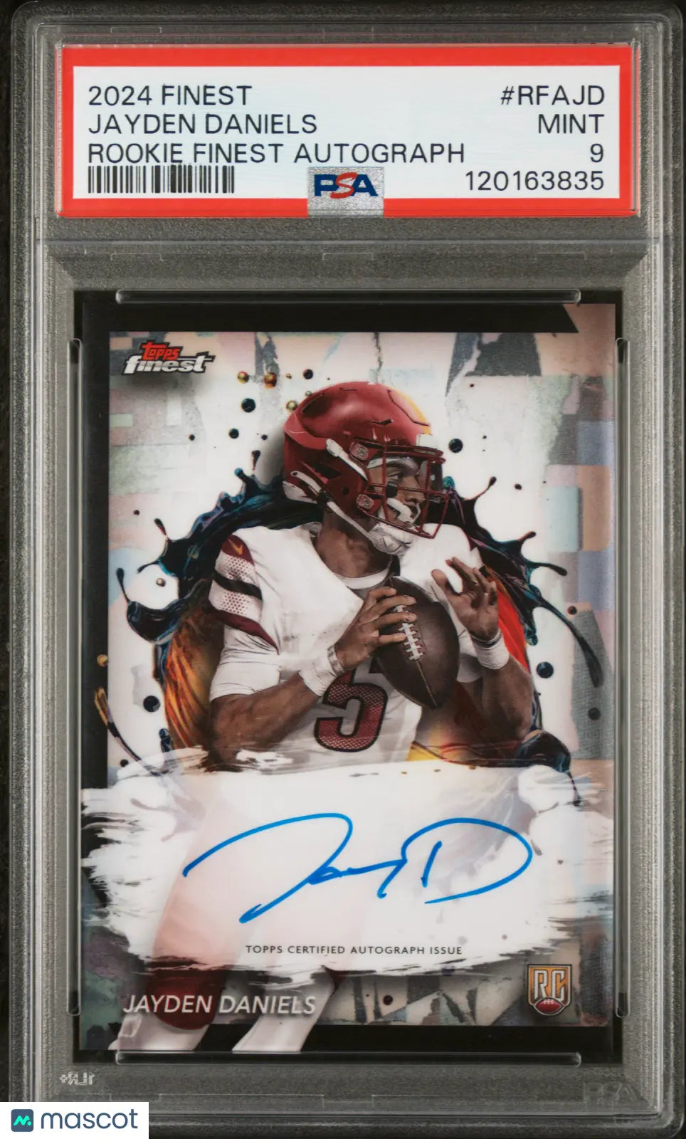 2024 Topps Finest Rookie RC Auto Autographs Jayden Daniels PSA 9 