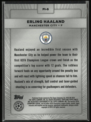 2024 Topps Finest UEFA Champions League Silver Haaland SP 