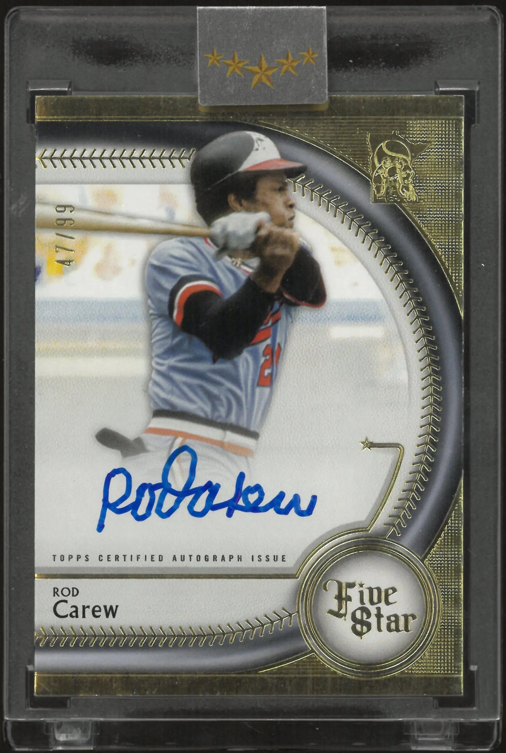 2024 Topps Five Star Autograph Rod Carew Auto Black /99 