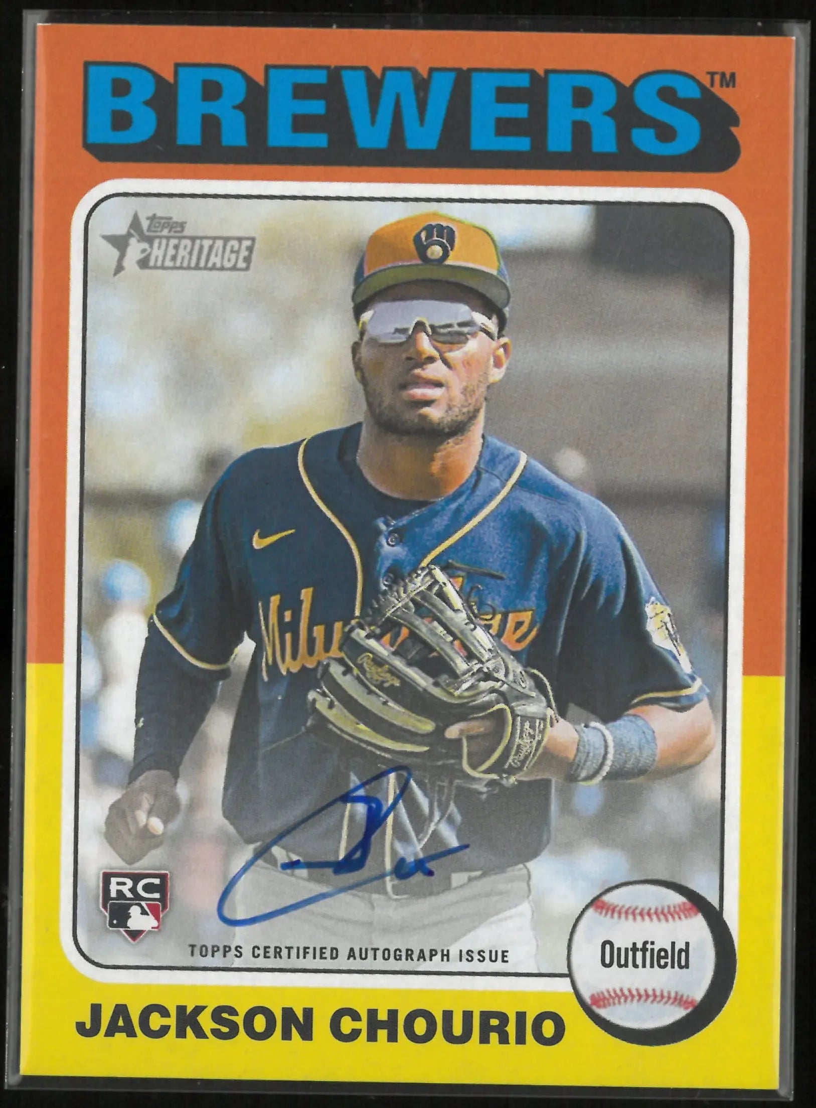 2024 Topps Heritage Rookie Autograph Jackson Chourio Auto RC 
