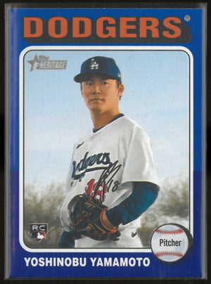2024 Topps Heritage Rookie Yoshinobu Yamamoto RC Blue 