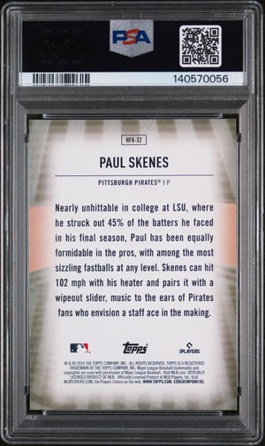 2024 Topps Home Field Advantage Paul Skenes Rookie RC PSA 8 