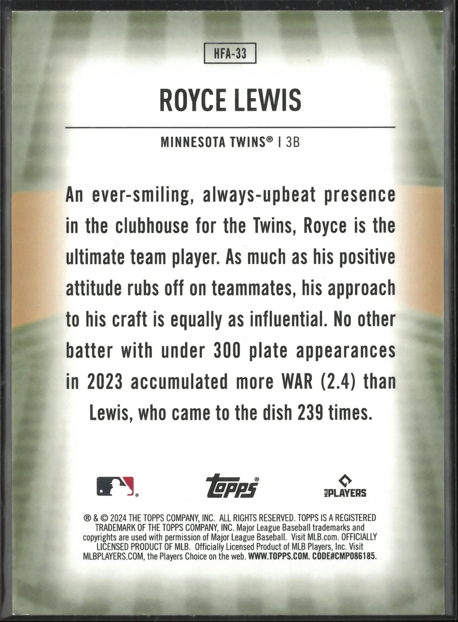 2024 Topps Home Field Advantage Royce Lewis 