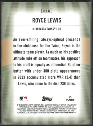 2024 Topps Home Field Advantage Royce Lewis 