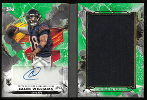 2024 Topps Inception Football Caleb Williams RC Rookie Patch Auto Booklet /50 