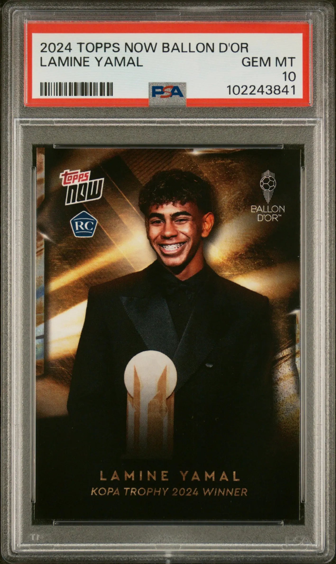 2024 Topps Now Ballon D'or Rookie Lamine Yamal PSA 10 