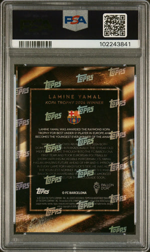 2024 Topps Now Ballon D'or Rookie Lamine Yamal PSA 10 